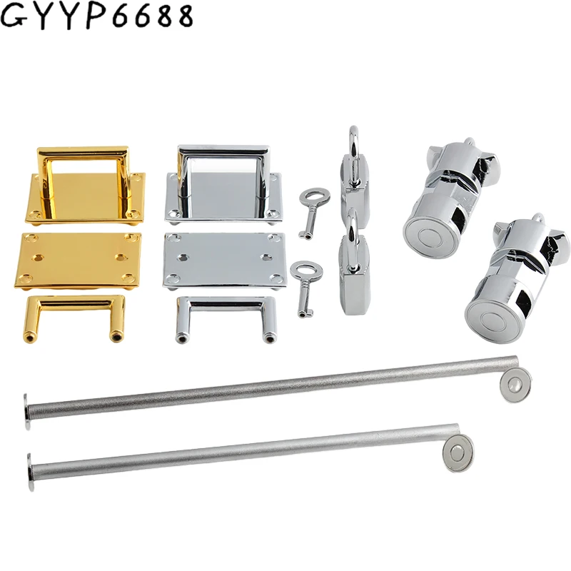 Luxury Bags With Silver Hardware - 1/5Sets Gold,Silver Metal Rectangle Turn Lock