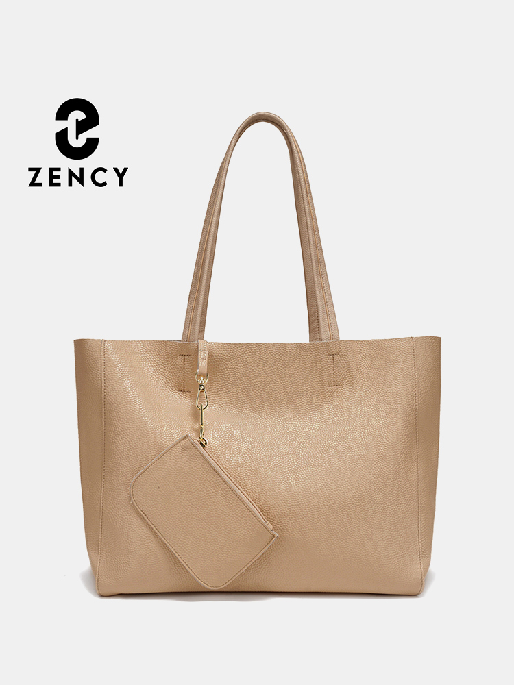 Luxury Zipper Bags - Zency Genuine Leather Large Tote Bags