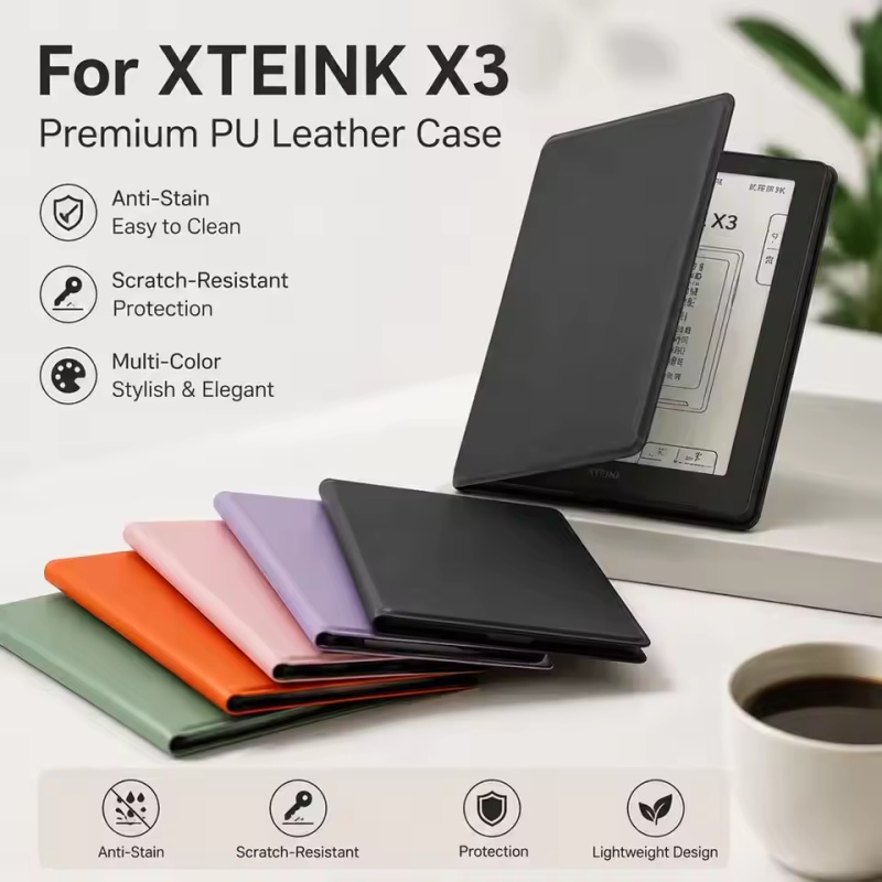 Briefcase Leather Slim - Magnetic Detachable PU Leather Case for