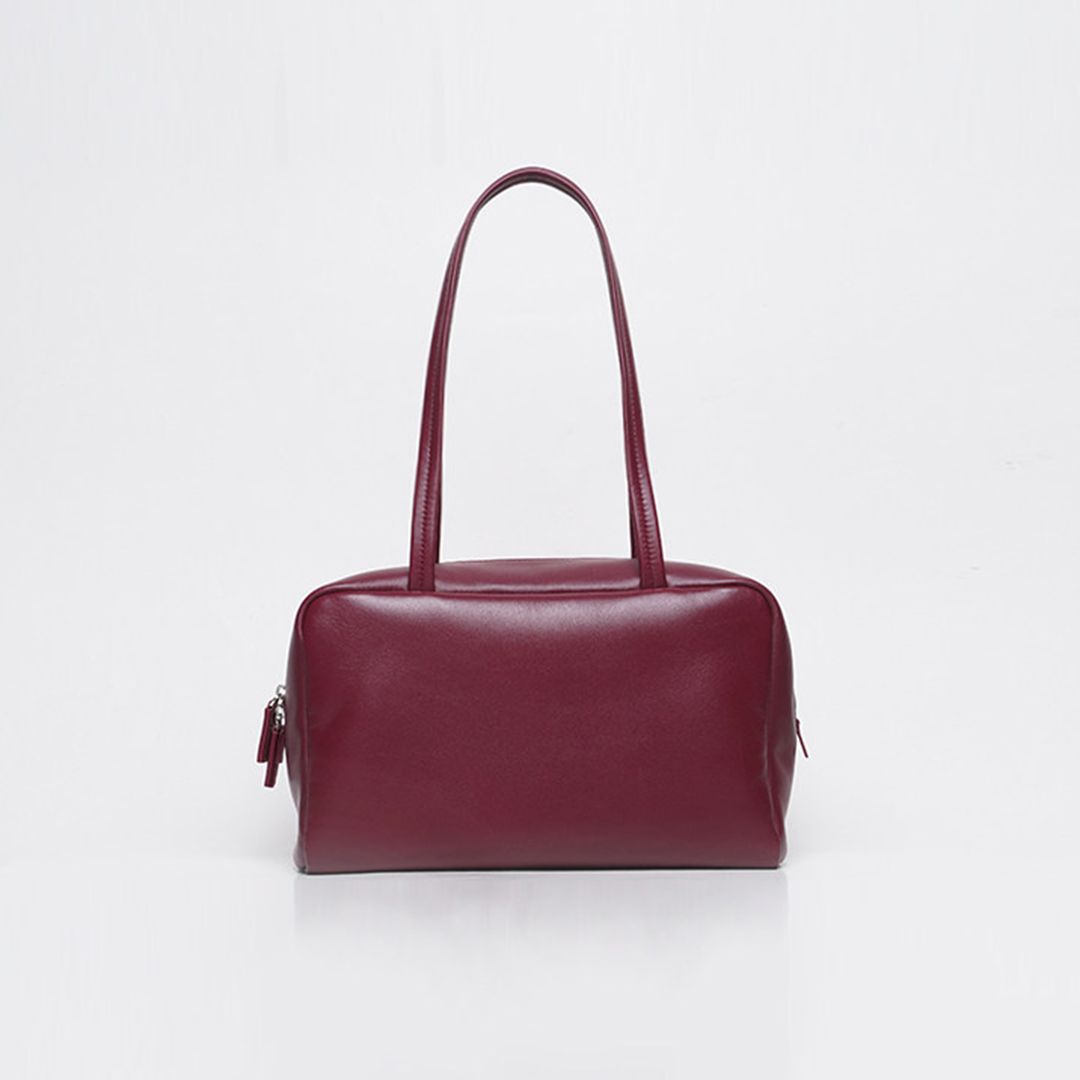 Mendy Genuine Leather Boston B - Luxury Bags With Silver Hardware ulasan dan harga