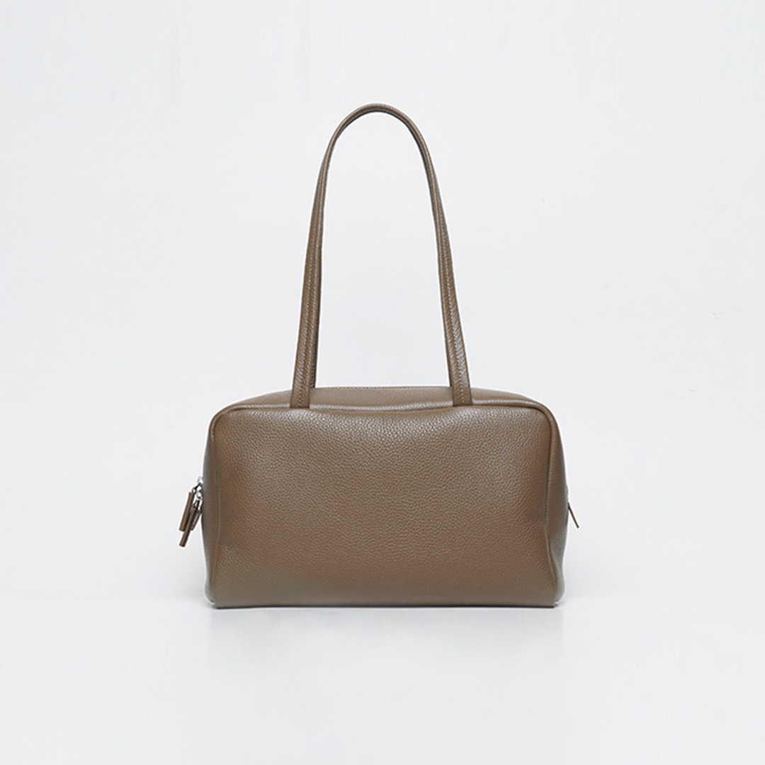 Mendy Genuine Leather Boston B - Luxury Bags With Silver Hardware ulasan dan harga