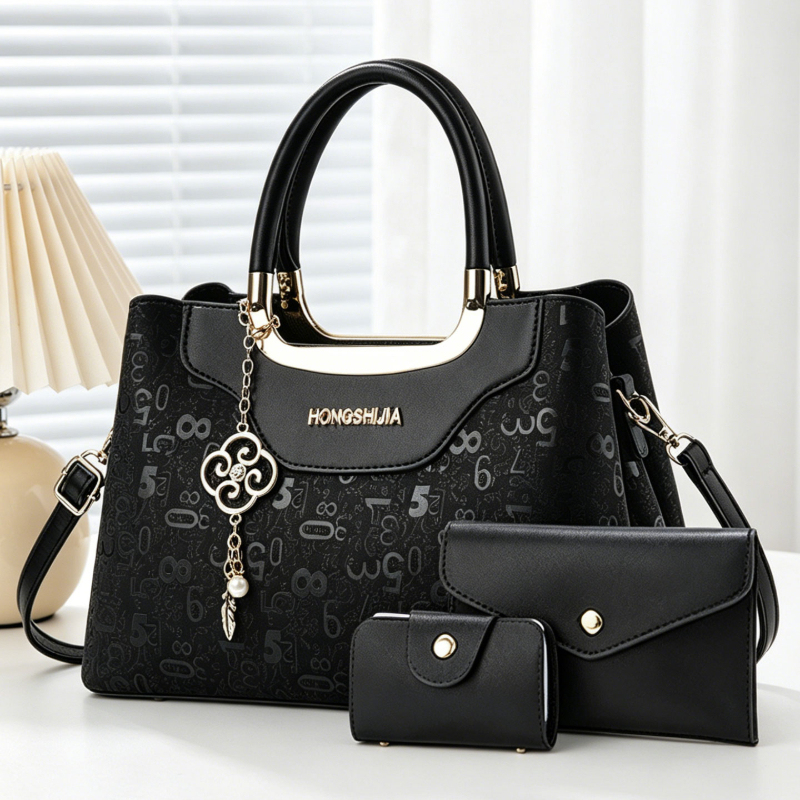 3-piece Fashion Women's Handba - Luxury Zipper Bags ulasan dan harga