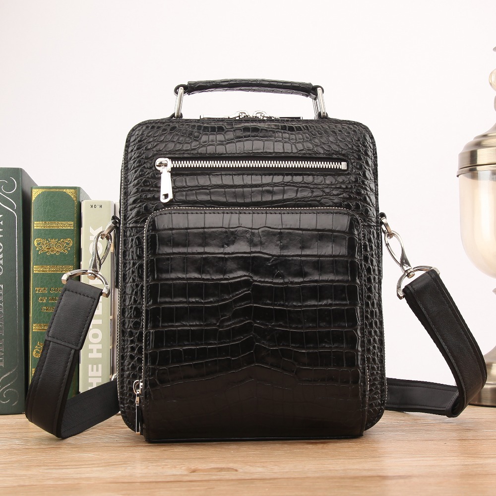 Hot luxury quality Men's Genui - Luxury Bags With Silver Hardware ulasan dan harga