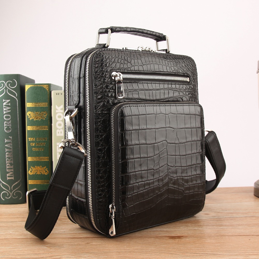 Hot luxury quality Men's Genui - Luxury Bags With Silver Hardware ulasan dan harga