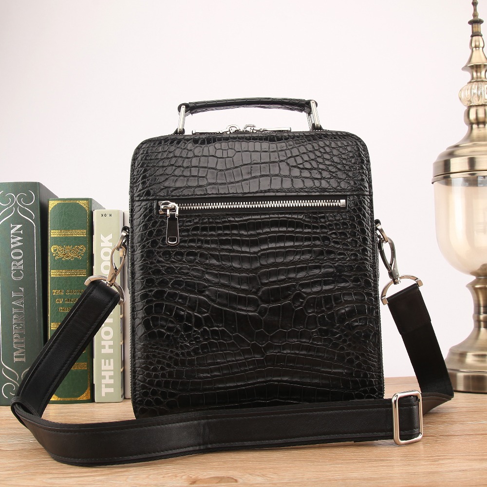 Hot luxury quality Men's Genui - Luxury Bags With Silver Hardware ulasan dan harga