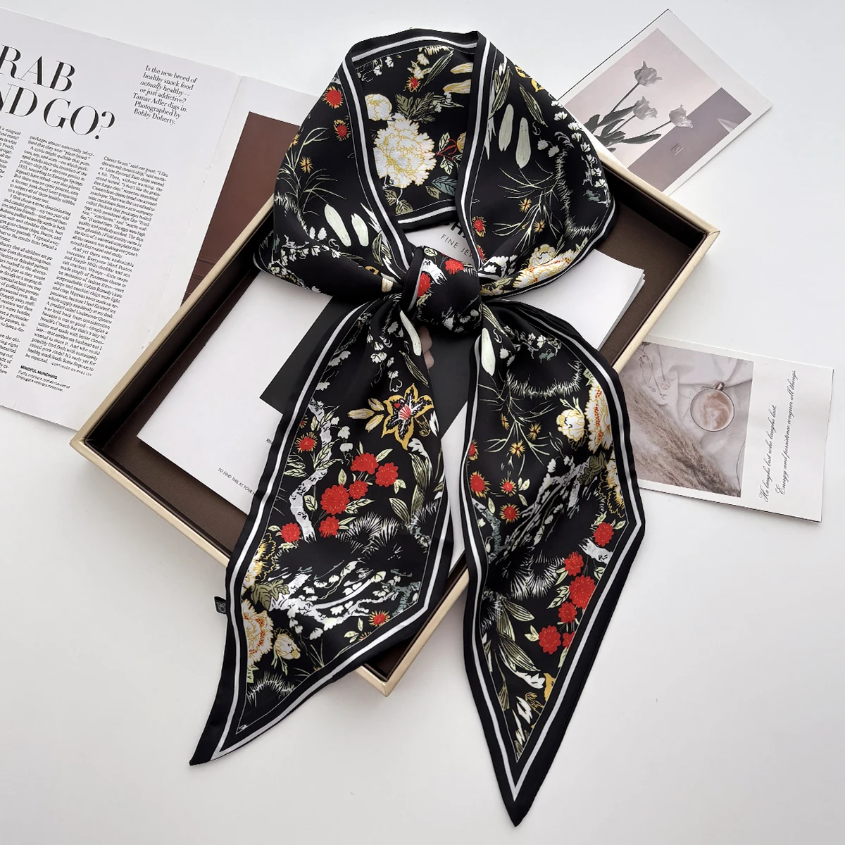Luxury Print Scarf Skinny Ribb - Luxury Bags China ulasan dan harga