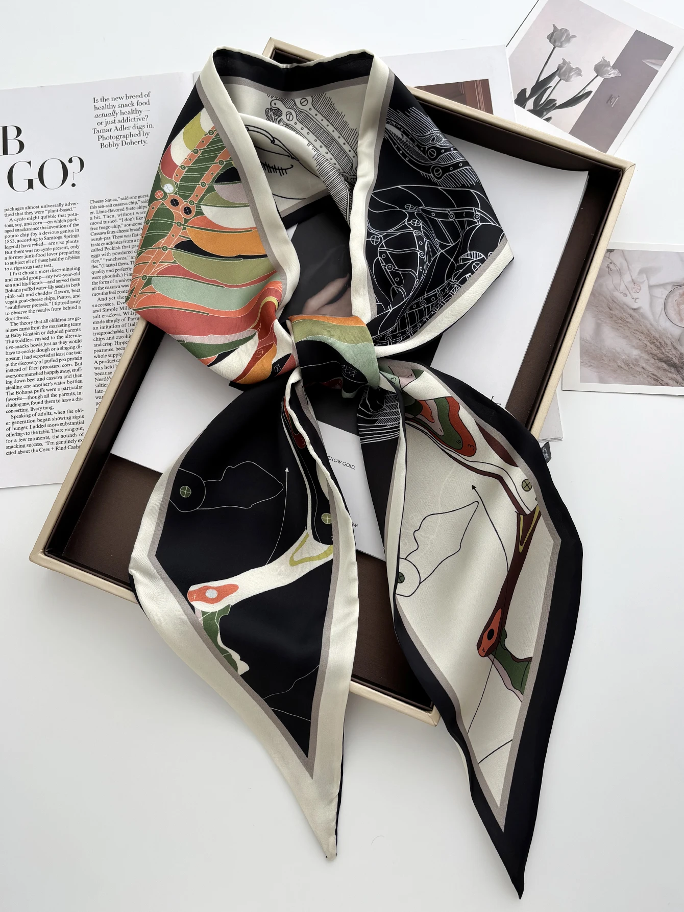 Luxury Print Scarf Skinny Ribb - Luxury Bags China ulasan dan harga