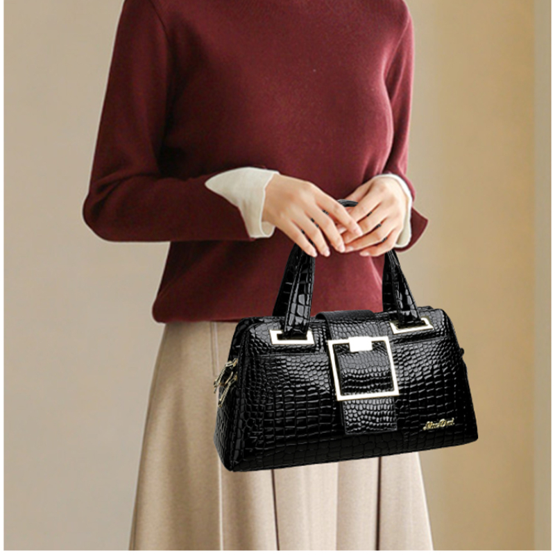 Luxury Crocodile Patterned Han - Luxury Zipper Bags ulasan dan harga