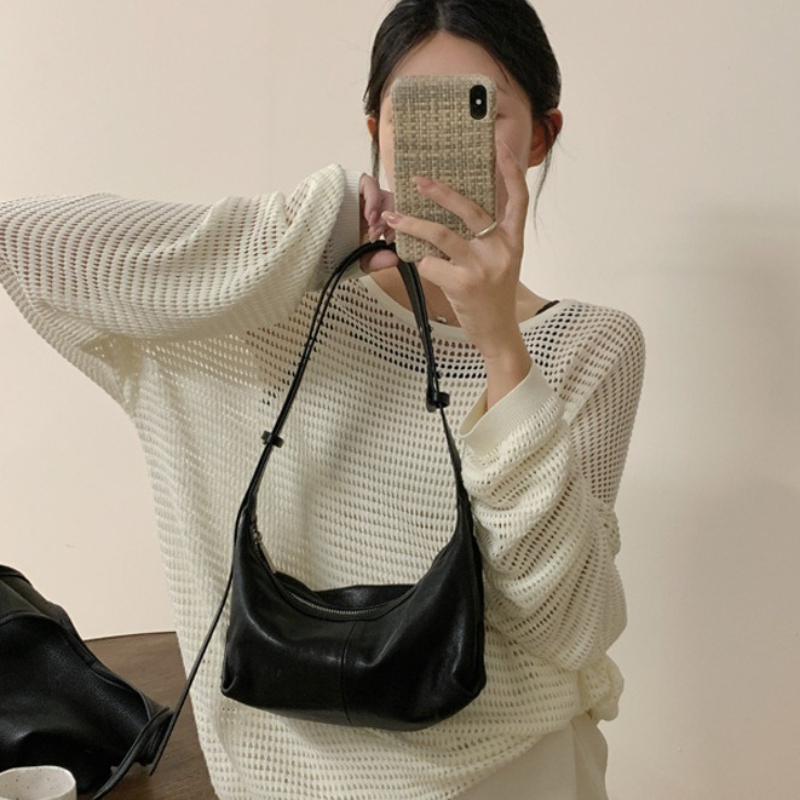 Genuine Leather Dumpling Bag f - Luxury Bags Quiet ulasan dan harga
