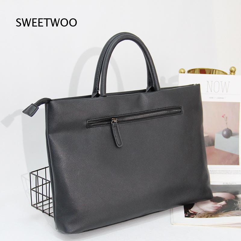 Slim Laptop Handbag for Men Bl - Briefcase Leather Slim ulasan dan harga