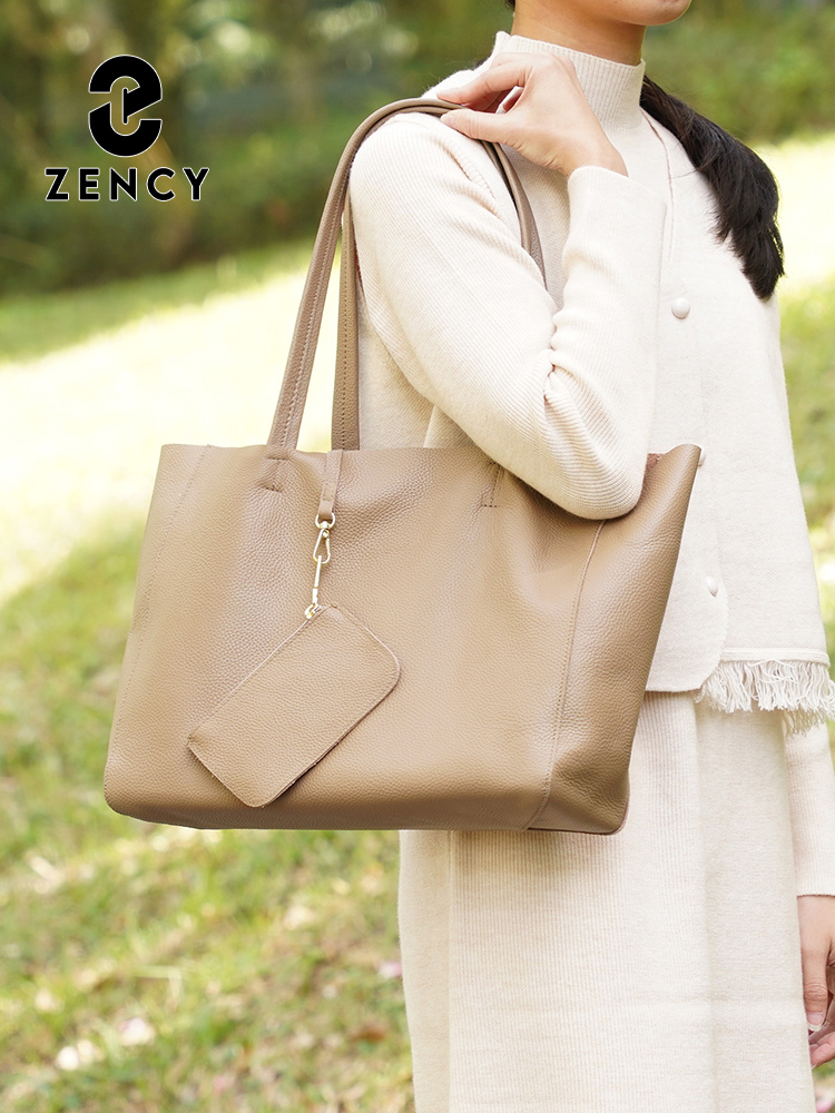 Zency Genuine Leather Large To - Luxury Zipper Bags ulasan dan harga