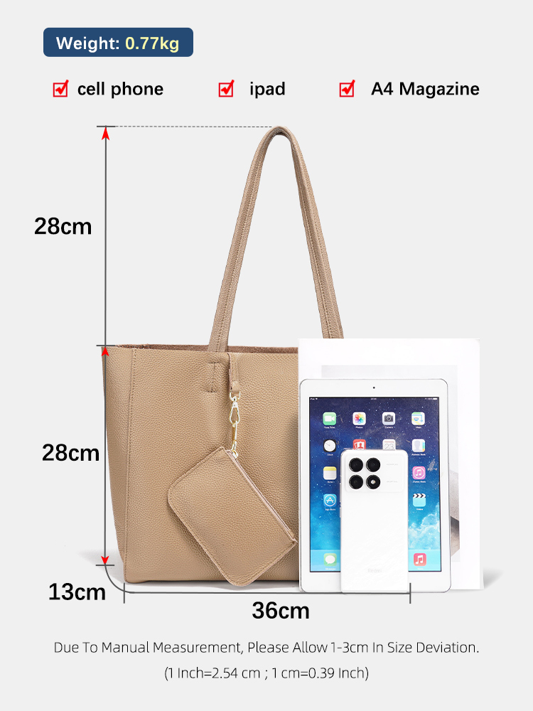 Zency Genuine Leather Large To - Luxury Zipper Bags ulasan dan harga
