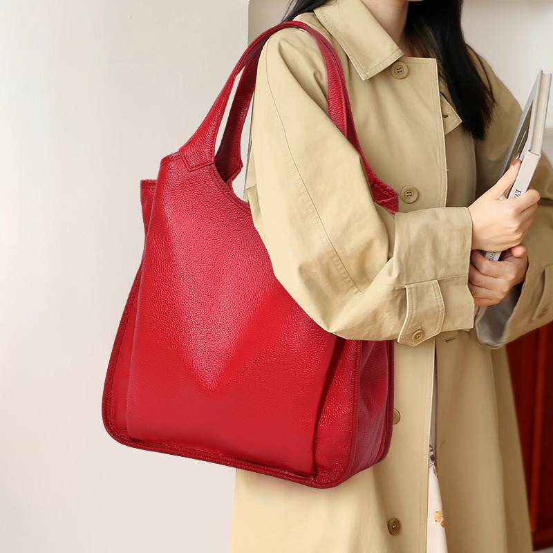 Genuine Leather Shoulder Tote  - Luxury Bags Quiet ulasan dan harga