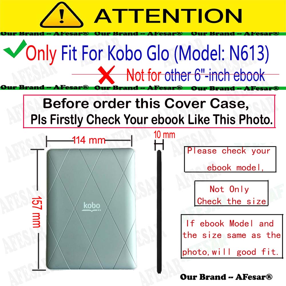 Case for 6' Kobo Glo E-Book Re - Briefcase Leather Slim ulasan dan harga