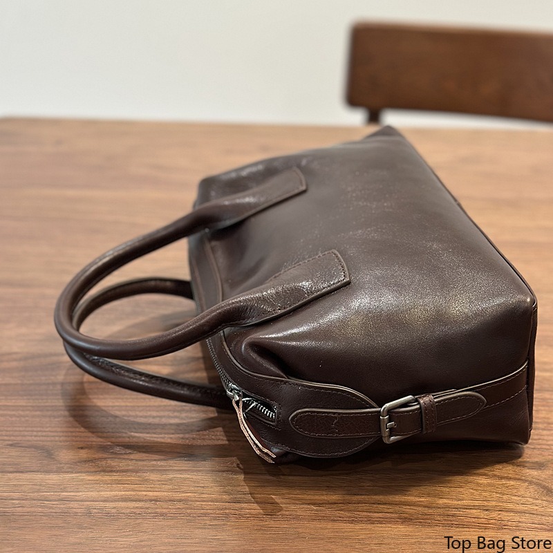 Genuine Leather Boston Bag for - Luxury Bags Quiet ulasan dan harga