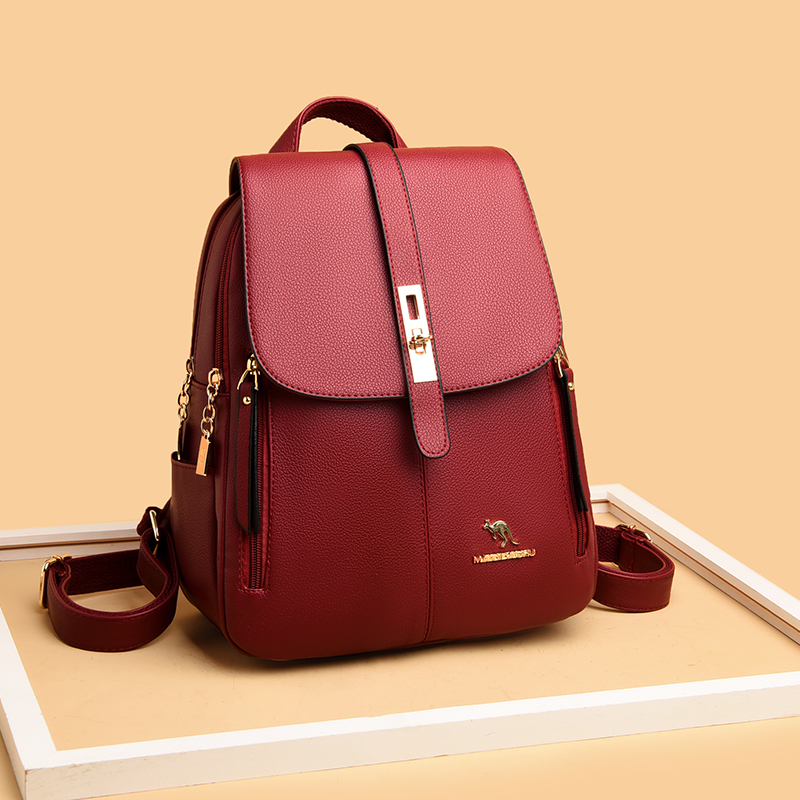 Luxury Women Leather Backpacks - Luxury Zipper Bags ulasan dan harga