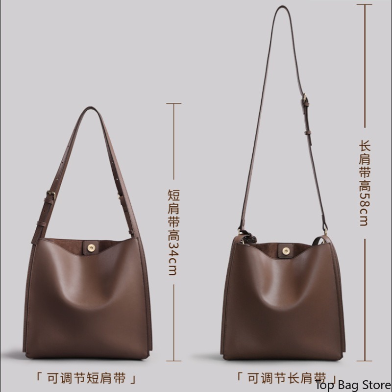 Genuine Leather Bucket Bag for - Luxury Bags Quiet ulasan dan harga
