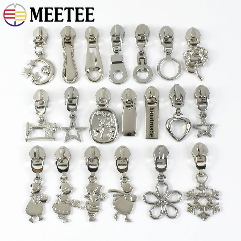 Metal Zipper Slider 5# 5-20Pcs - Luxury Bags With Silver Hardware ulasan dan harga