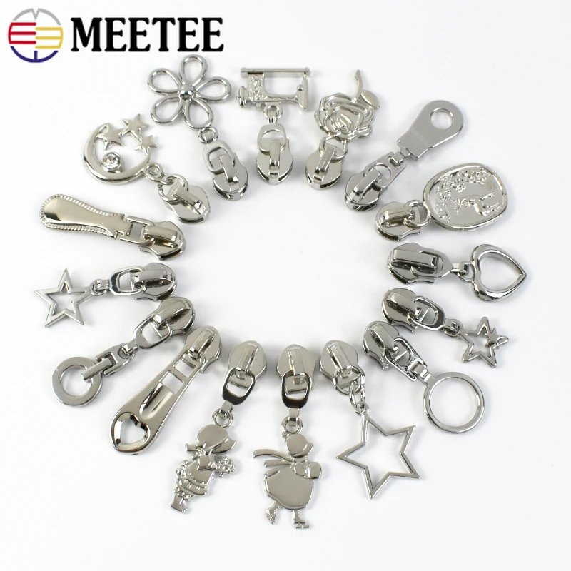Metal Zipper Slider 5# 5-20Pcs - Luxury Bags With Silver Hardware ulasan dan harga