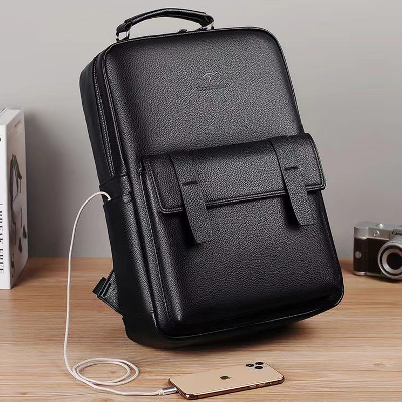 Men's luxury leather backpack  - Luxury Zipper Bags ulasan dan harga